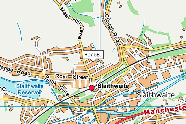 HD7 5EJ map - OS VectorMap District (Ordnance Survey)