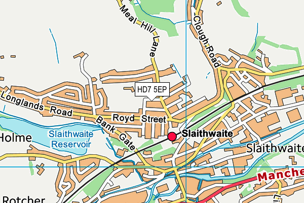 HD7 5EP map - OS VectorMap District (Ordnance Survey)