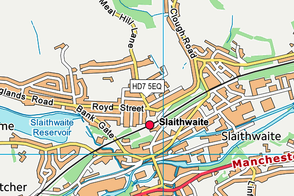 HD7 5EQ map - OS VectorMap District (Ordnance Survey)