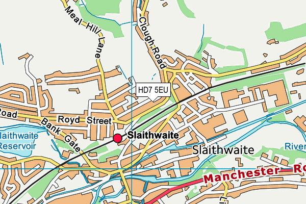 HD7 5EU map - OS VectorMap District (Ordnance Survey)