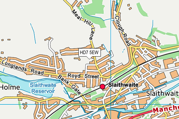 HD7 5EW map - OS VectorMap District (Ordnance Survey)