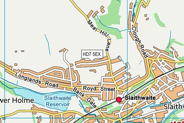 HD7 5EX map - OS VectorMap District (Ordnance Survey)