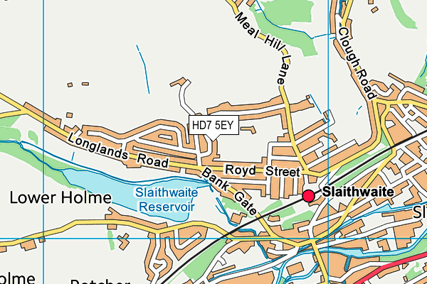 HD7 5EY map - OS VectorMap District (Ordnance Survey)