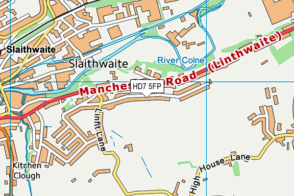 HD7 5FP map - OS VectorMap District (Ordnance Survey)