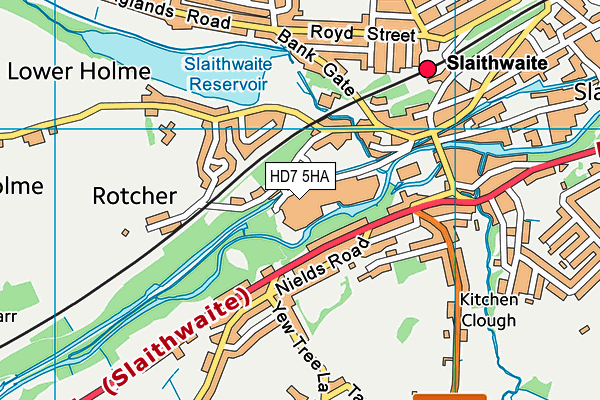 HD7 5HA map - OS VectorMap District (Ordnance Survey)