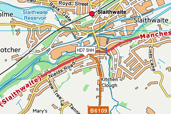 HD7 5HH map - OS VectorMap District (Ordnance Survey)