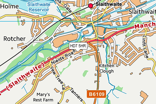 HD7 5HR map - OS VectorMap District (Ordnance Survey)