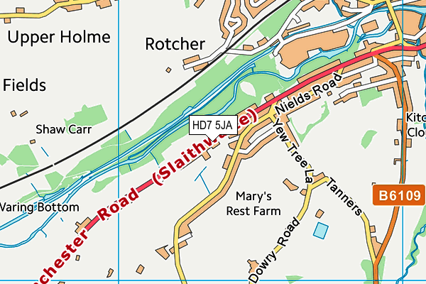 HD7 5JA map - OS VectorMap District (Ordnance Survey)