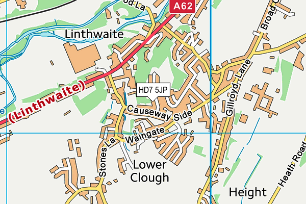 HD7 5JP map - OS VectorMap District (Ordnance Survey)