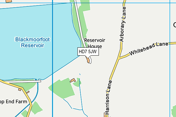 HD7 5JW map - OS VectorMap District (Ordnance Survey)