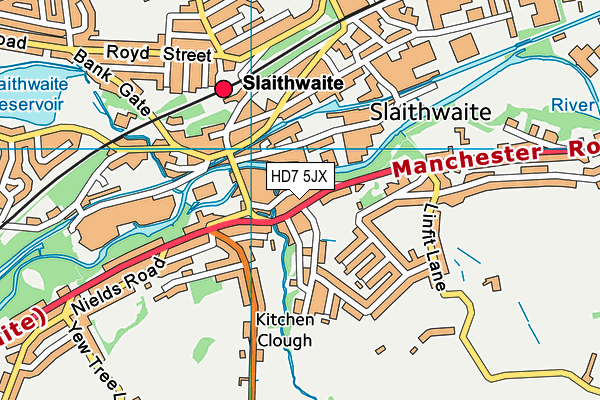 HD7 5JX map - OS VectorMap District (Ordnance Survey)