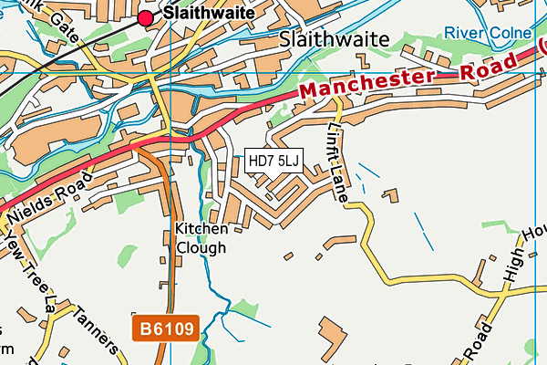 HD7 5LJ map - OS VectorMap District (Ordnance Survey)