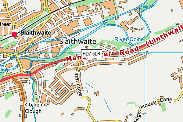 HD7 5LR map - OS VectorMap District (Ordnance Survey)