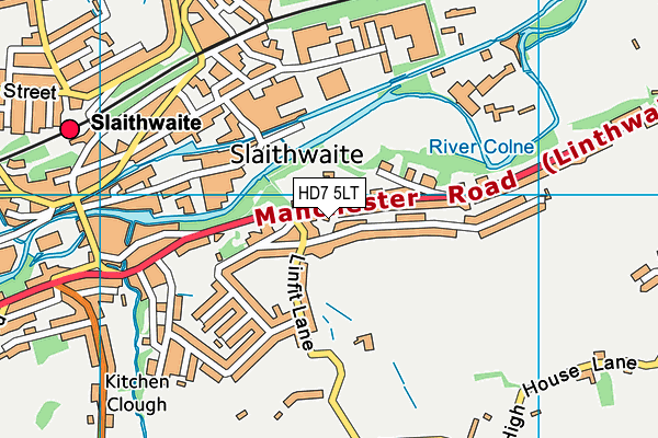 HD7 5LT map - OS VectorMap District (Ordnance Survey)