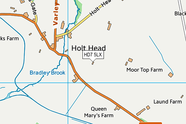 HD7 5LX map - OS VectorMap District (Ordnance Survey)