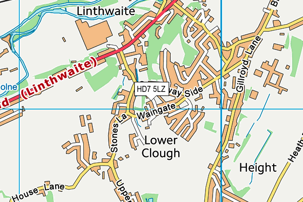 HD7 5LZ map - OS VectorMap District (Ordnance Survey)