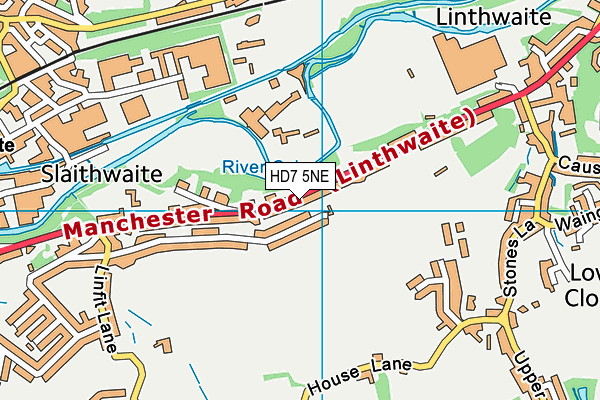 HD7 5NE map - OS VectorMap District (Ordnance Survey)