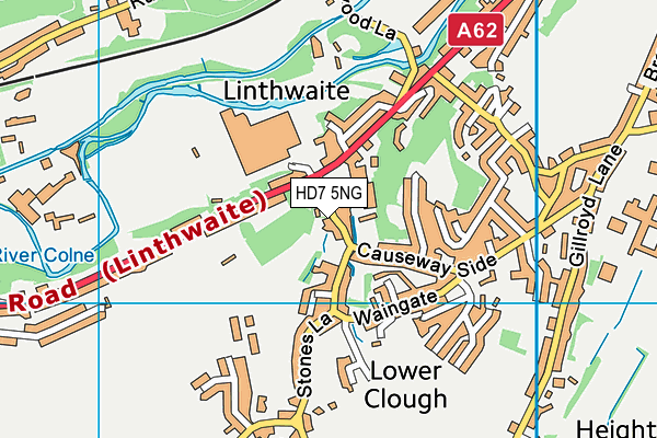 HD7 5NG map - OS VectorMap District (Ordnance Survey)