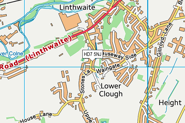 Linthwaite Clough J I & Early Years Unit map (HD7 5NJ) - OS VectorMap District (Ordnance Survey)