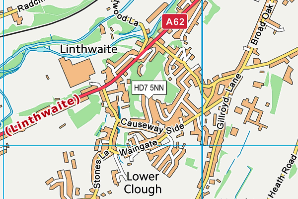 HD7 5NN map - OS VectorMap District (Ordnance Survey)