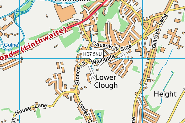 HD7 5NU map - OS VectorMap District (Ordnance Survey)