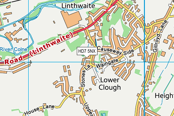 HD7 5NX map - OS VectorMap District (Ordnance Survey)