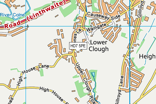 HD7 5PE map - OS VectorMap District (Ordnance Survey)