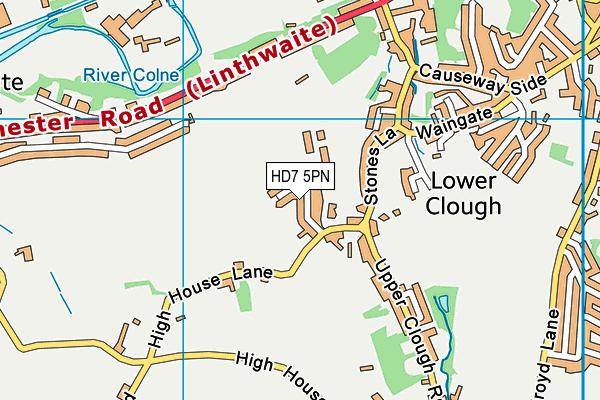 HD7 5PN map - OS VectorMap District (Ordnance Survey)