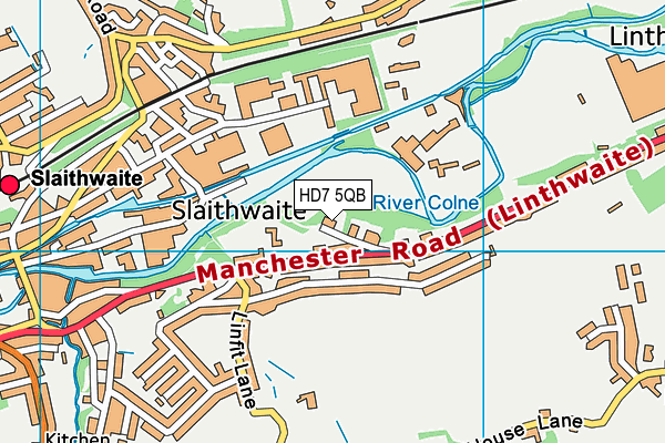 Slaithwaite Spa map (HD7 5QB) - OS VectorMap District (Ordnance Survey)