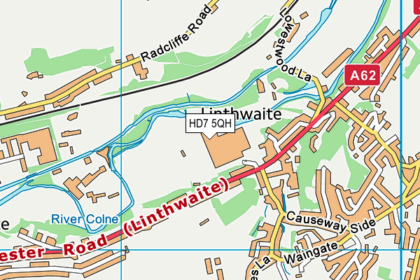 Linthwaite Cricket & Bowling Club map (HD7 5QH) - OS VectorMap District (Ordnance Survey)