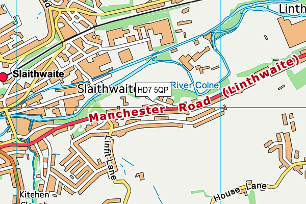 HD7 5QP map - OS VectorMap District (Ordnance Survey)