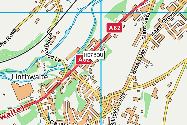 HD7 5QU map - OS VectorMap District (Ordnance Survey)