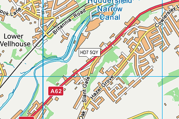 HD7 5QY map - OS VectorMap District (Ordnance Survey)