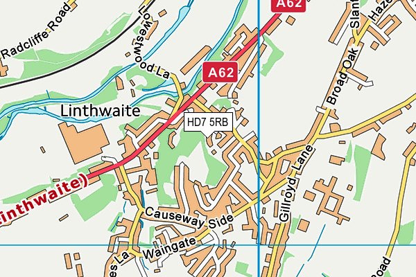 HD7 5RB map - OS VectorMap District (Ordnance Survey)