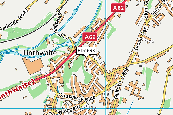 HD7 5RX map - OS VectorMap District (Ordnance Survey)