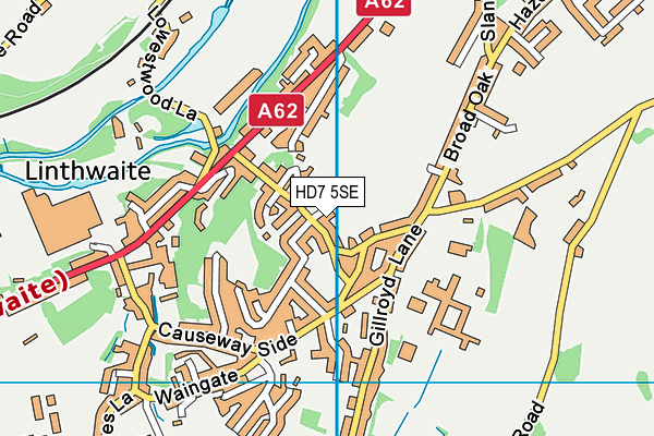 HD7 5SE map - OS VectorMap District (Ordnance Survey)