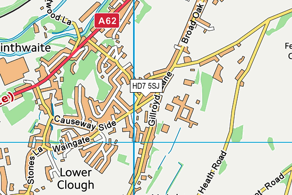 HD7 5SJ map - OS VectorMap District (Ordnance Survey)