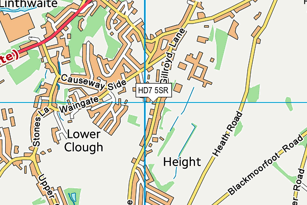 HD7 5SR map - OS VectorMap District (Ordnance Survey)