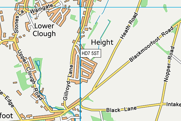 HD7 5ST map - OS VectorMap District (Ordnance Survey)