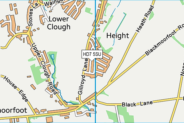 HD7 5SU map - OS VectorMap District (Ordnance Survey)