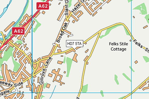 HD7 5TA map - OS VectorMap District (Ordnance Survey)