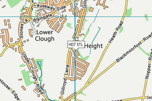 HD7 5TL map - OS VectorMap District (Ordnance Survey)