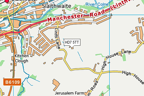 HD7 5TT map - OS VectorMap District (Ordnance Survey)