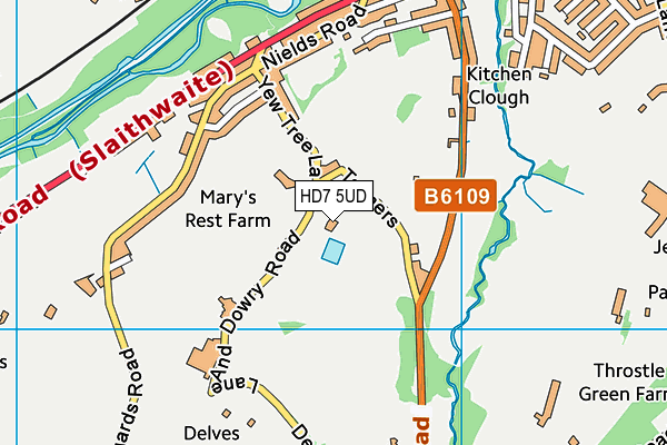 HD7 5UD map - OS VectorMap District (Ordnance Survey)