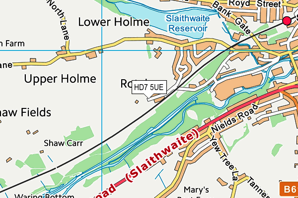 HD7 5UE map - OS VectorMap District (Ordnance Survey)