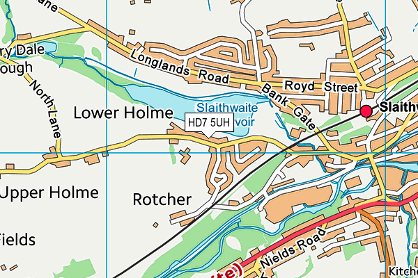 HD7 5UH map - OS VectorMap District (Ordnance Survey)