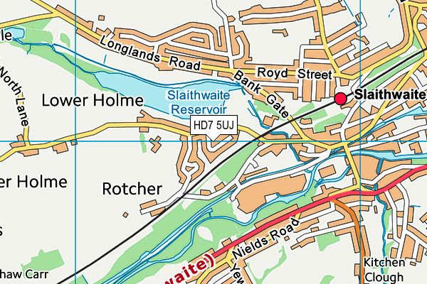 HD7 5UJ map - OS VectorMap District (Ordnance Survey)