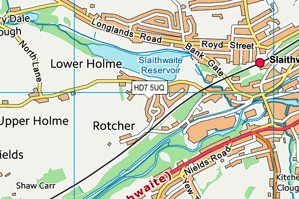 HD7 5UQ map - OS VectorMap District (Ordnance Survey)