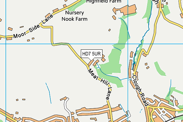 HD7 5UR map - OS VectorMap District (Ordnance Survey)