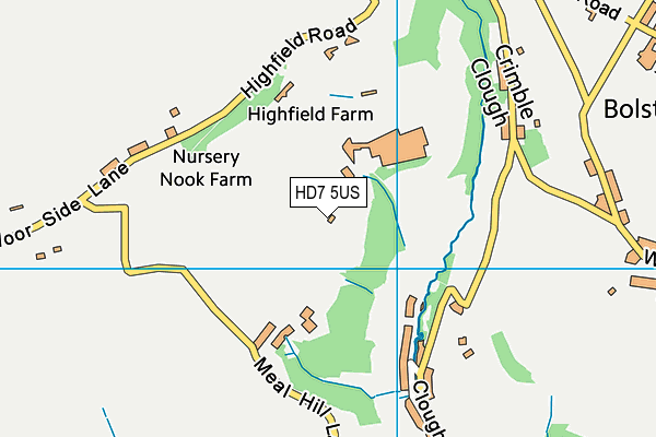 HD7 5US map - OS VectorMap District (Ordnance Survey)